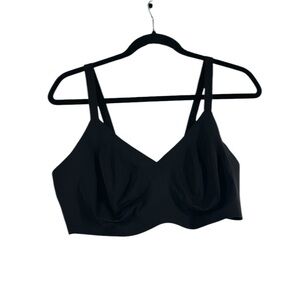 Knix Bra Wireless Adjustable Strap Stretch black comfort Intimates Size 38 E